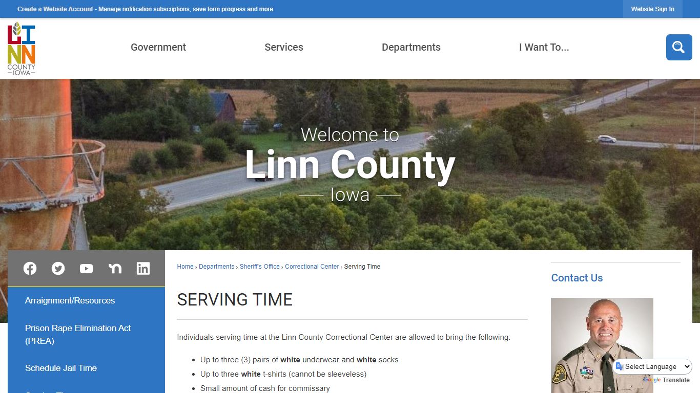 Serving Time | Linn County, IA - Official Website