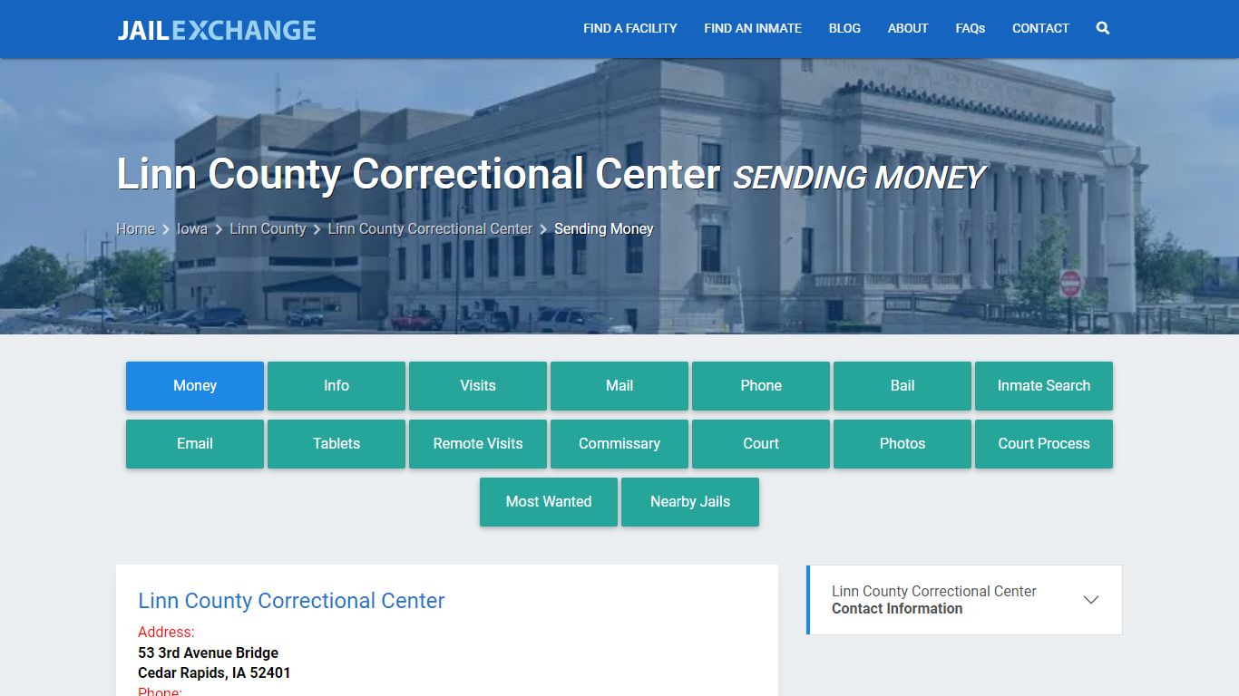Send Money to Inmate - Linn County Correctional Center, IA - Jail Exchange